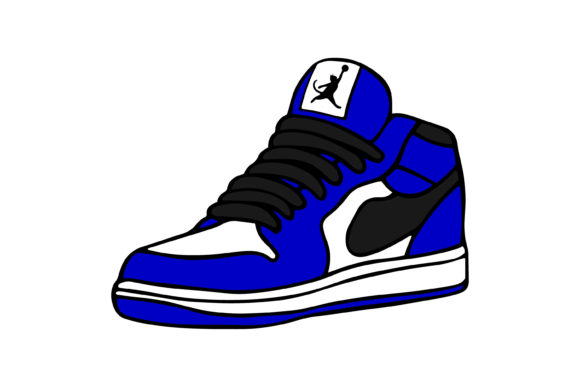blue jordan 1 cartoon