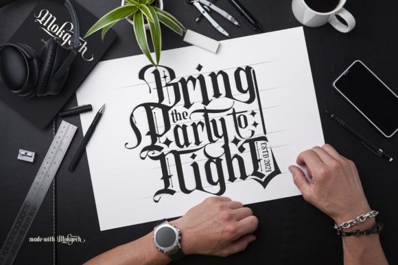 Mokgech Font PNG with transparent background - Preview 5