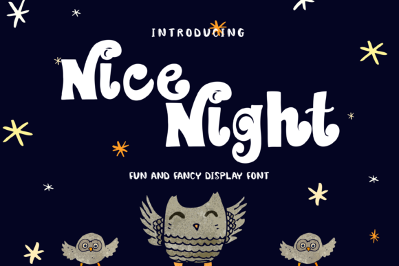 Nice Night Display Font By Rasa