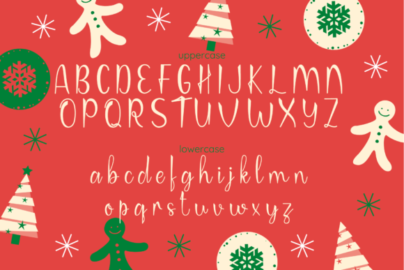 Peaceful Christmas Font PNG with transparent background - Preview 1