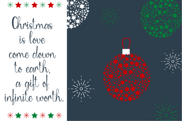 Peaceful Christmas Font PNG with transparent background - Preview 4