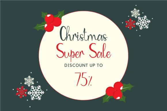 Peaceful Christmas Font PNG with transparent background - Preview 5