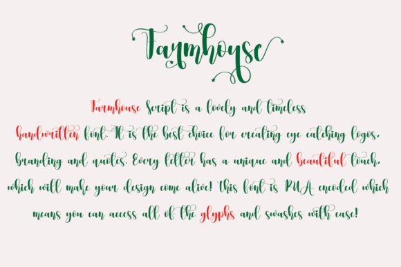Farmhouse Font - Preview 1