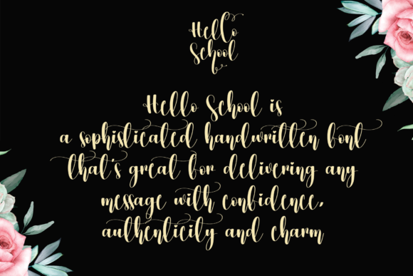 Hello School Font PNG with transparent background - Preview 1