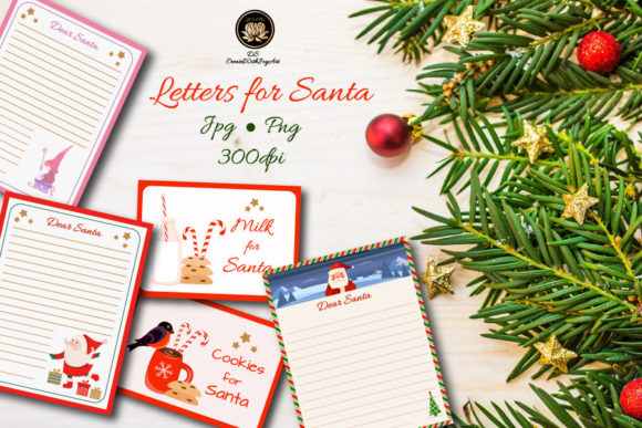 Letter to Santa. Treat Cards for Santa.