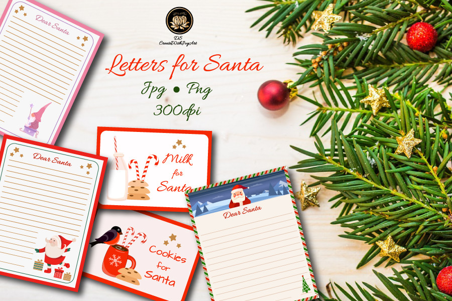 Letter to Santa. Treat Cards for Santa.