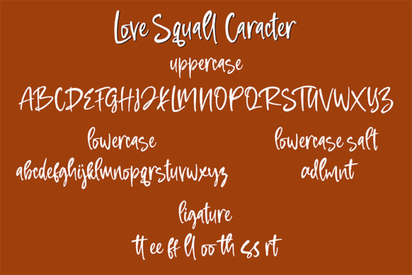 Love Squall Font PNG with transparent background - Preview 6