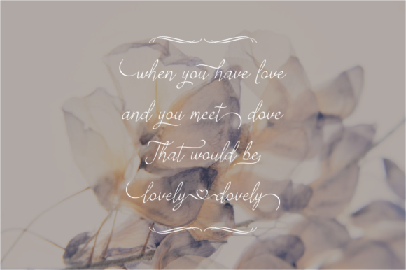 Lovely Dovely Font PNG with transparent background - Preview 1