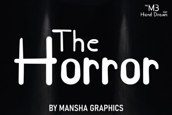 M3 Hand Drawn Font PNG with transparent background - Preview 3