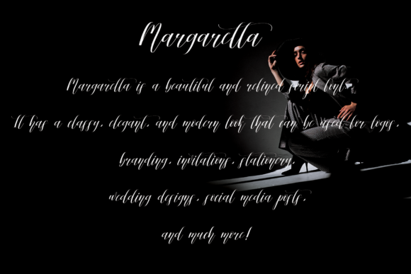Margaretta Font PNG with transparent background - Preview 1