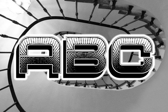 Monochrome Font PNG with transparent background - Preview 1