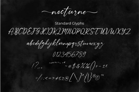Nocturne Font PNG with transparent background - Preview 4