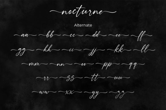 Nocturne Font PNG with transparent background - Preview 5