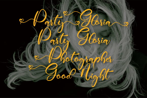 Party Gloria Font font preview - 1