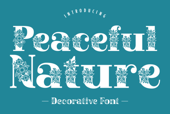 Peaceful Nature Decorative Font By Creative Fabrica Fonts