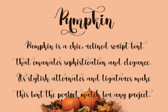 Pumpkin Font PNG with transparent background - Preview 1