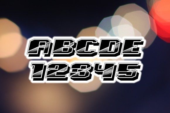 Reflex Font PNG with transparent background - Preview 1