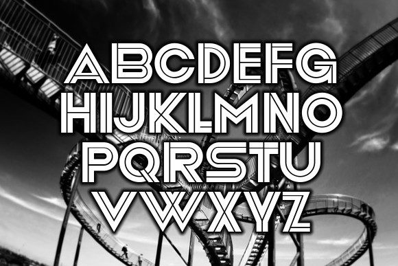 Roller Coaster Font PNG with transparent background - Preview 1