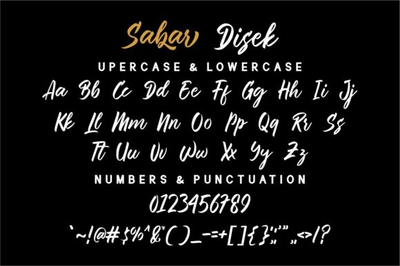 Sabar Disek Font PNG with transparent background - Preview 4