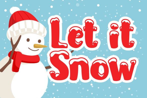 Snow Freeze Font PNG with transparent background - Preview 1