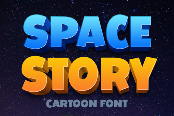 Space Story Display Font By Creative Fabrica Fonts
