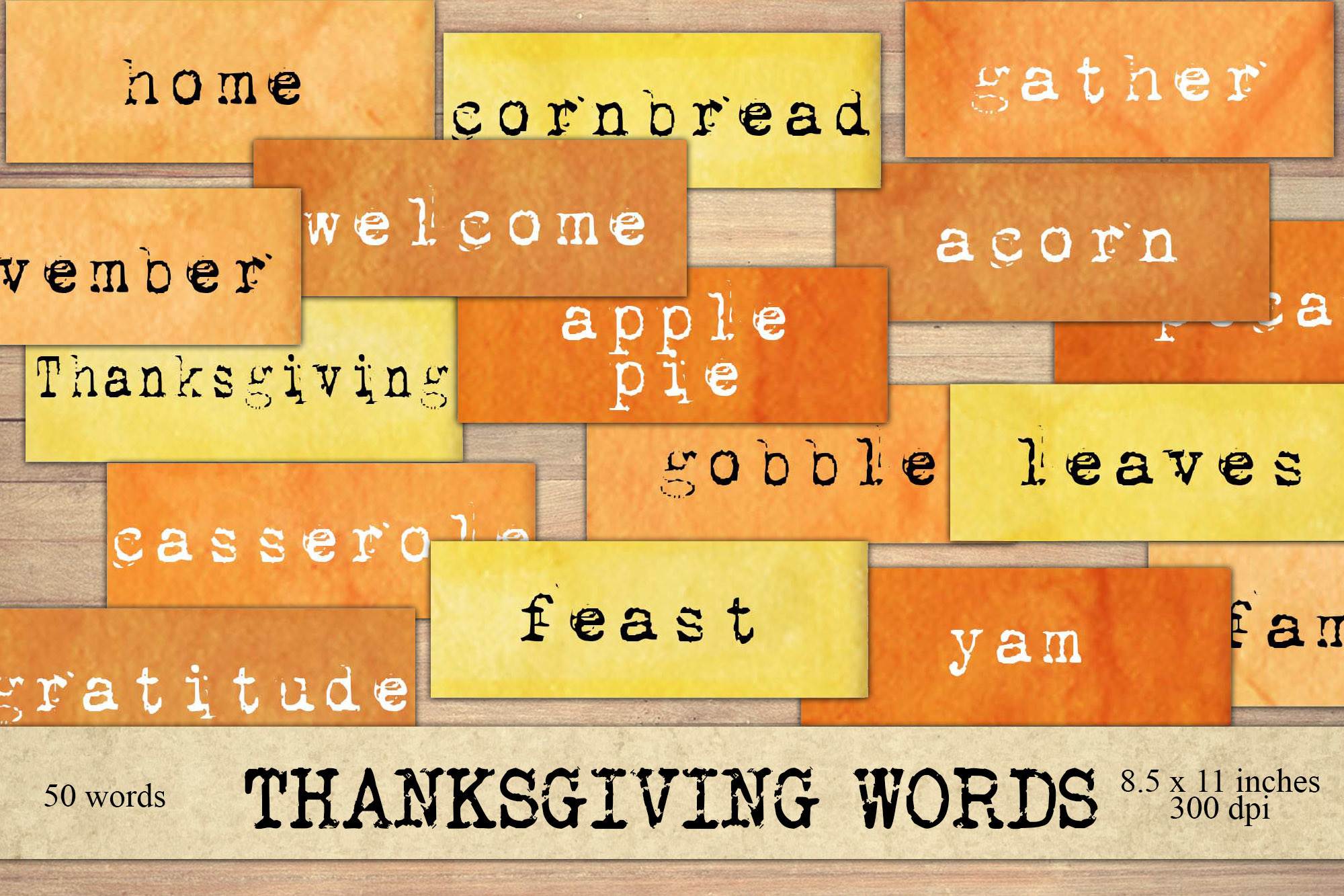 Thanksgiving Word Scraps