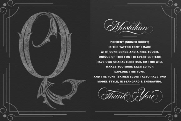SkinerScort Font PNG with transparent background - Preview 2