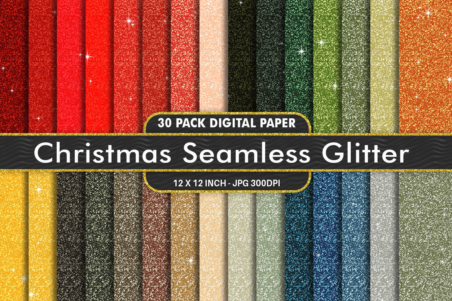 Digital Paper Christmas Glitter Texture Graphic by Artnoy · Creative ...