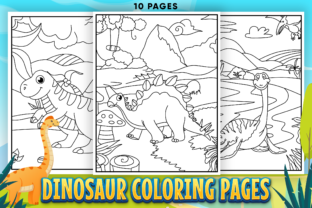 Dinosaur Coloring Pages - Kdp Interior Graphic by FabiCraft99 ...