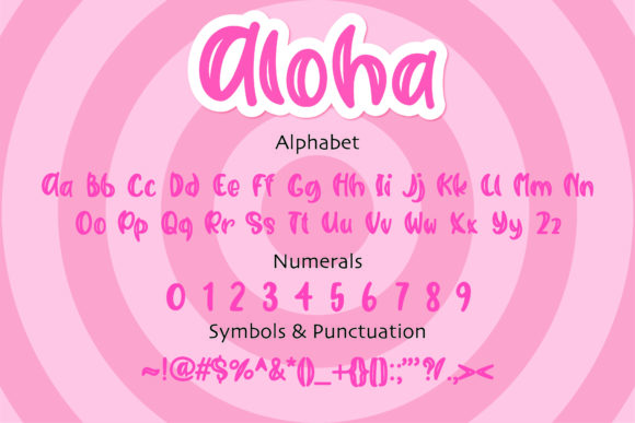 Aloha Font - Preview 1