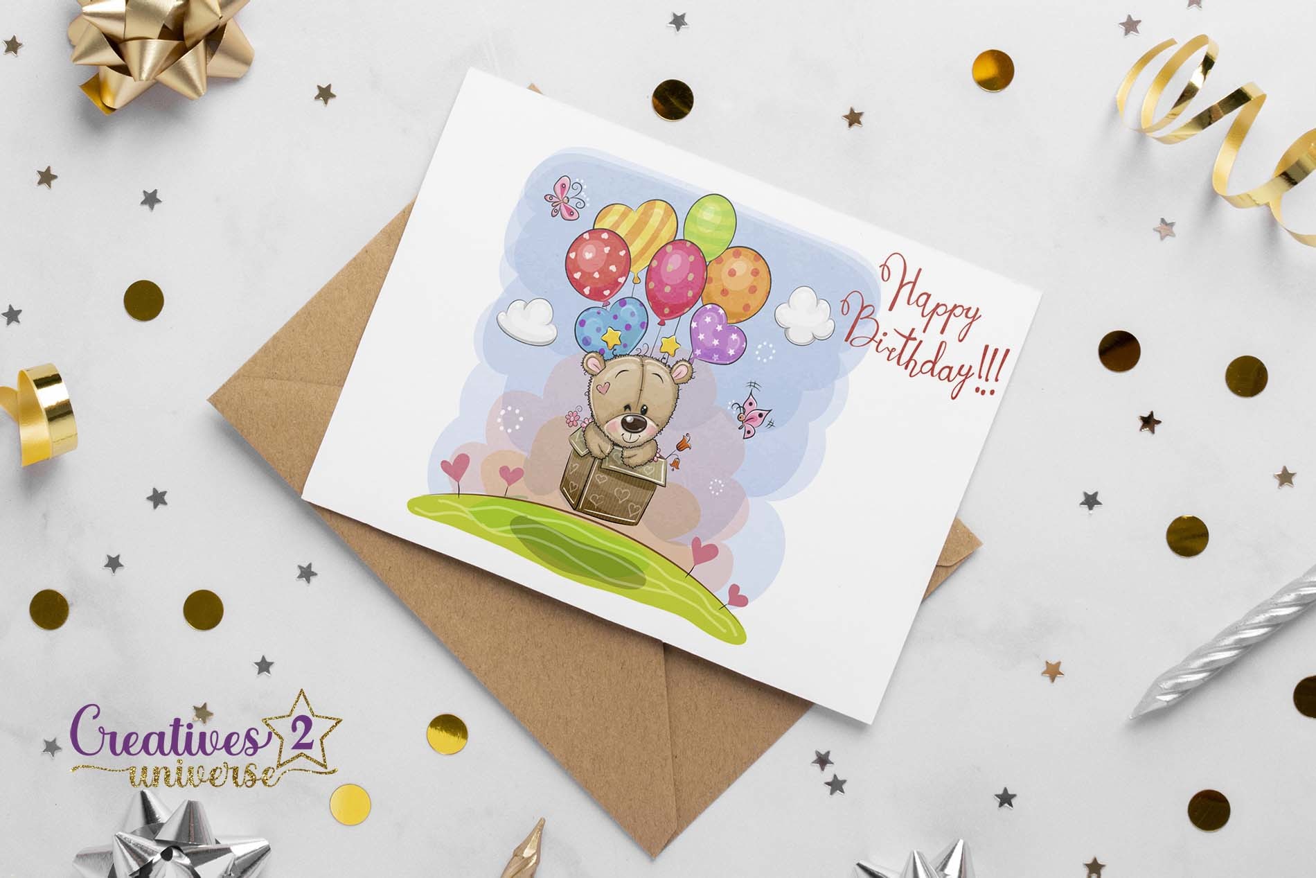 CF04HBDay_Birthday Flat Card + Envelope