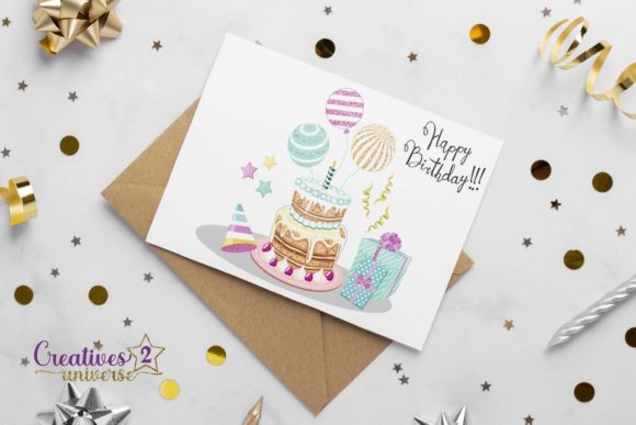 CF21HFreebie_Birthday Flat Card+envelope