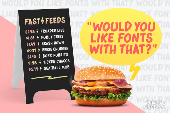 Chalky Fingers Font PNG with transparent background - Preview 1