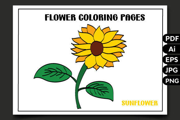 Flower Coloring Pages for Kids-1