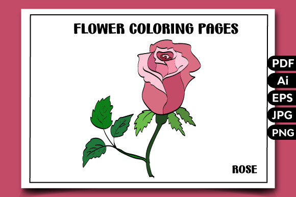 Flower Coloring Pages for Kids-4