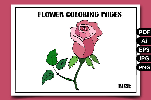 Flower Coloring Pages for Kids-4
