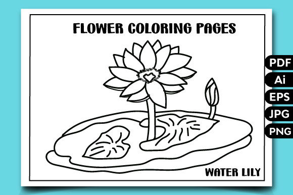 Flower Coloring Pages for Kids-9