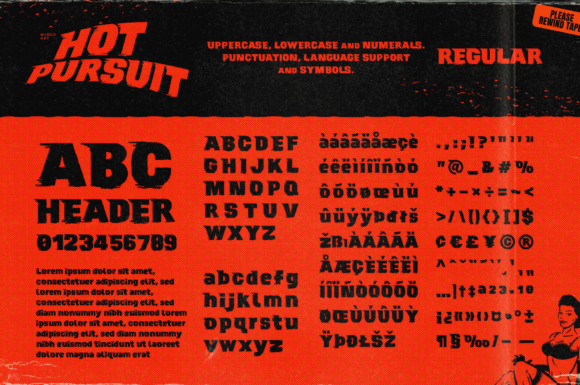 Hot Pursuit Font PNG with transparent background - Preview 2