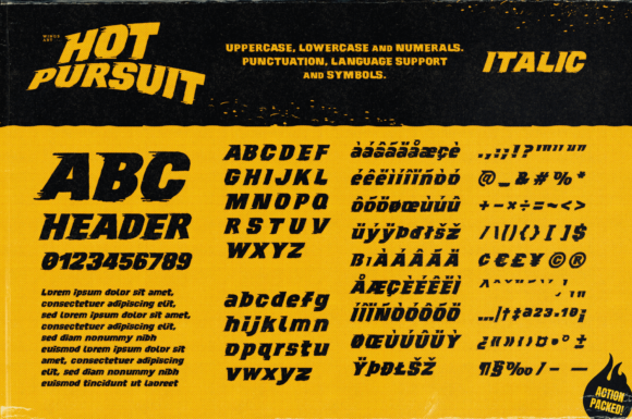 Hot Pursuit Font PNG with transparent background - Preview 3