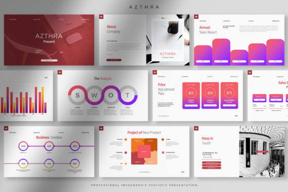 Preview of Infographic Statistic Presentation business report presentation template