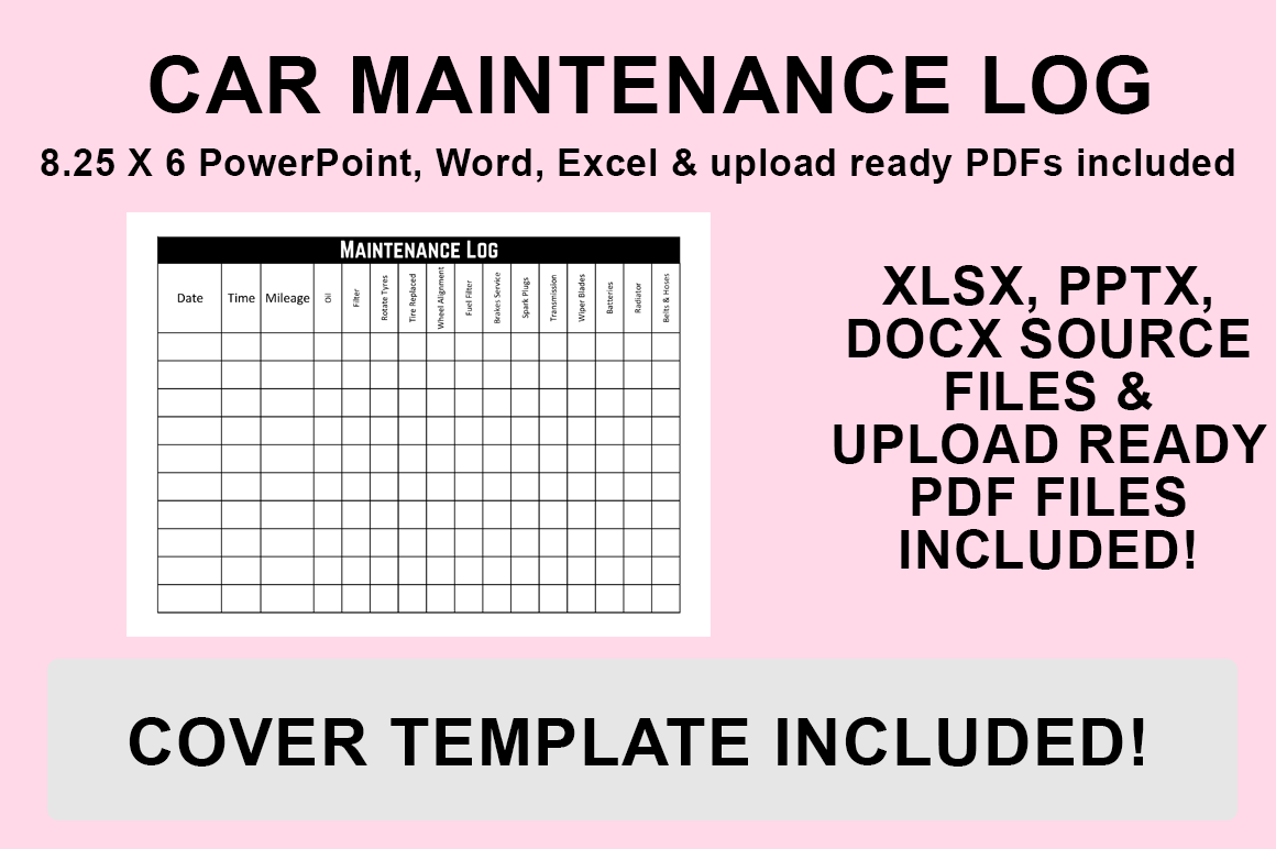 KDP Interior - Car Maintenance Log Graphic by Bowes Publishing ...