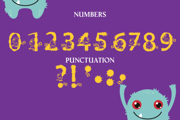 Monster Ay Font PNG with transparent background - Preview 2
