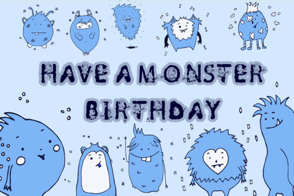 Monster Ay Font PNG with transparent background - Preview 3