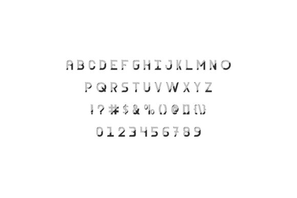 Offsett Font PNG with transparent background - Preview 2