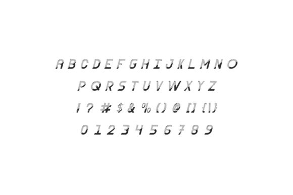 Offsett Font PNG with transparent background - Preview 4