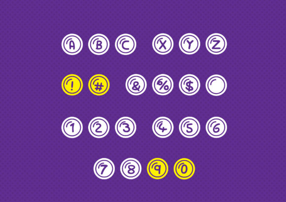 Pop It Font PNG with transparent background - Preview 1