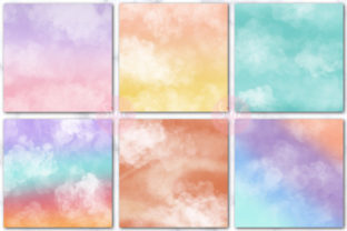 Rainbow Sky Background Digital Papers Graphic by SineDigitalDesigns ...
