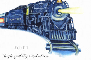 Watercolor Polar Express Clipart. Graphic by KaleArtCreative · Creative ...