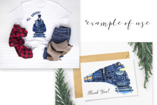 Watercolor Polar Express Clipart. Graphic by KaleArtCreative · Creative ...