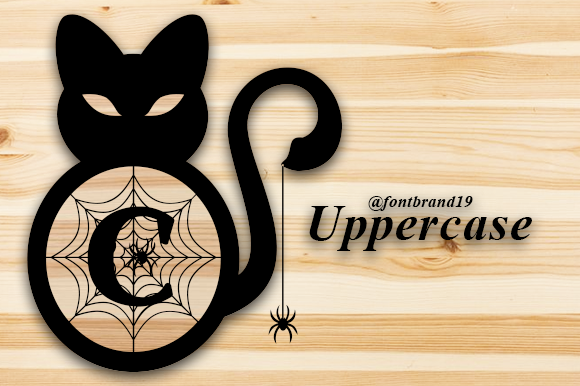 Black Cat Spider Monogram Font - Preview 1
